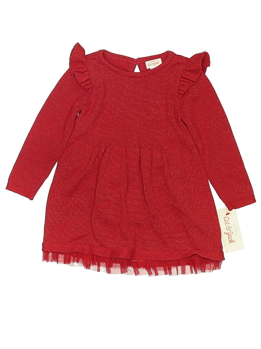 Cat & Jack Red Holiday Kids Dress